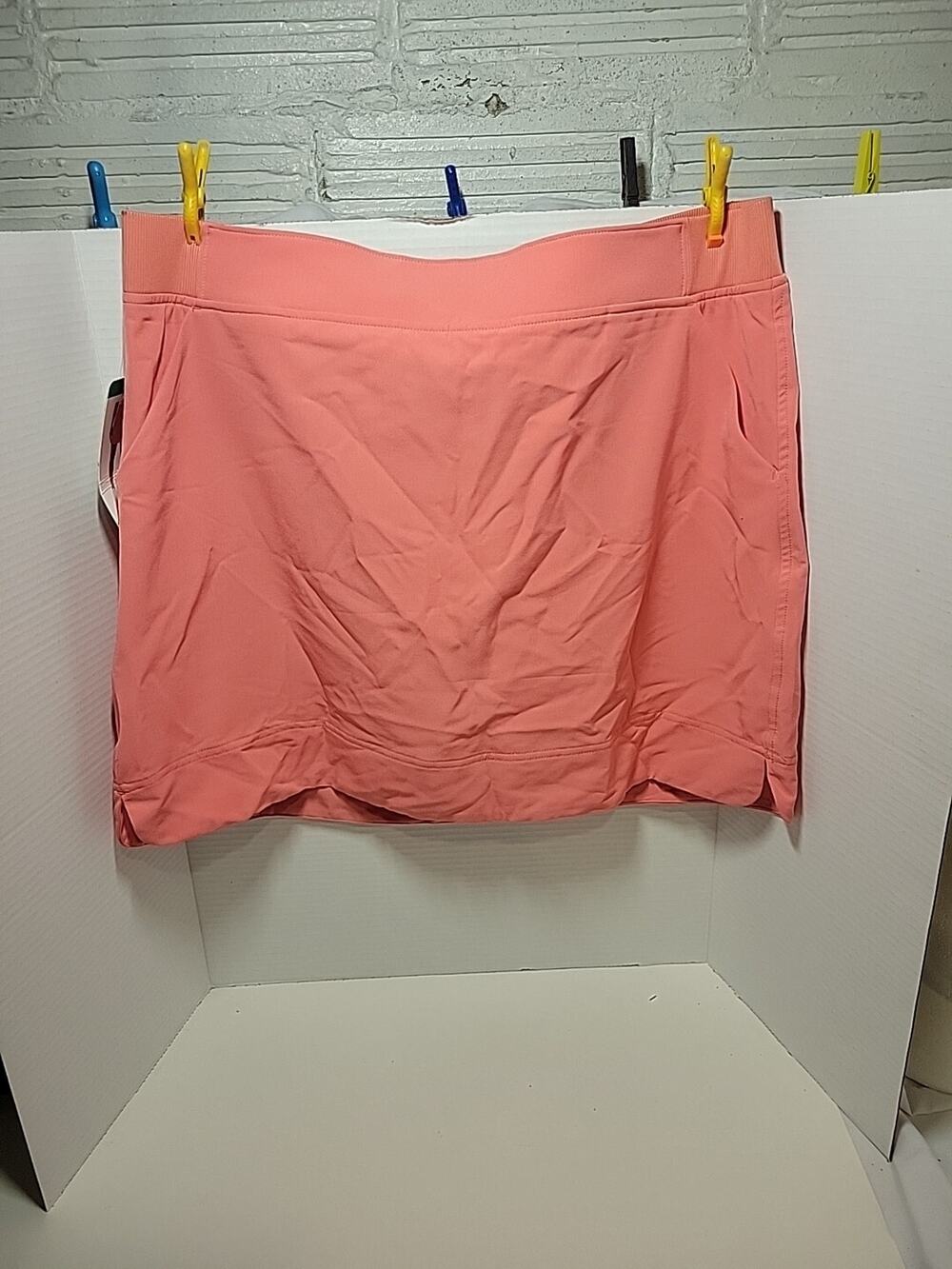 32 Degrees Cool Women's Elastic Waist Skirt, Lined, Sugar Coral, Size XL, NWT